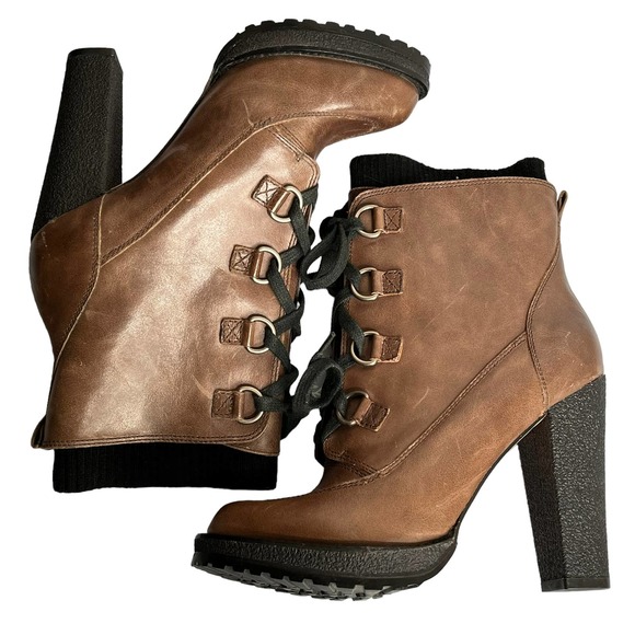 Anthropologie Plenty By Tracy Reese Brown Bootie Womens 7.5 - Picture 2 of 9